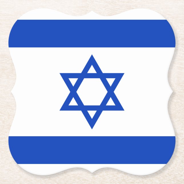 Israel Flagga Underlägg Papper (Framsida)