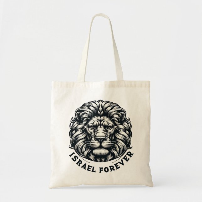 Israel Forever. Lion of Judea.  Tote Bag Tygkasse (Framsidan)
