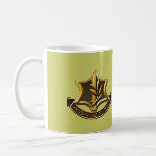 Israel försvar tvingar locket kaffemugg (Vänster)