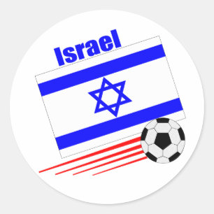 Israel fotbolllag runt klistermärke