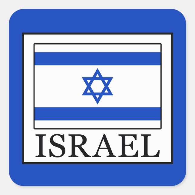 Israel Fyrkantigt Klistermärke (Framsida)