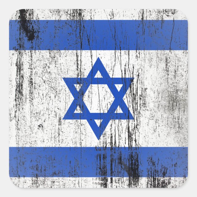 Israel Fyrkantigt Klistermärke (Framsida)