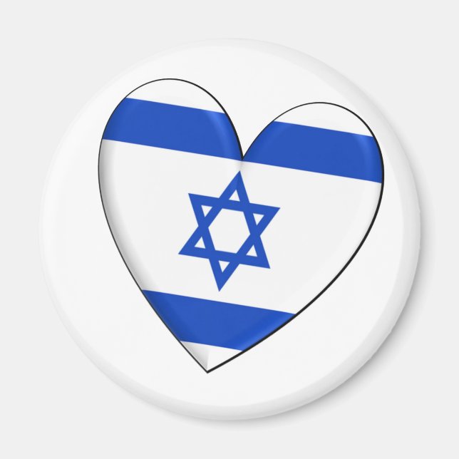 Israel Heart Flagga Magnet (Framsidan)