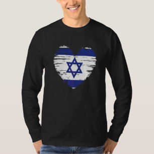 Israel Heart Israels Flagga Israel Pride T Shirt
