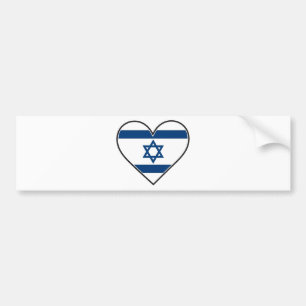 israel hjärtaflagga bildekal