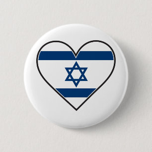 israel hjärtaflagga knapp
