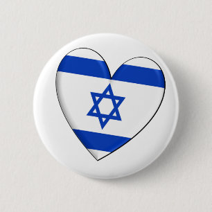 Israel hjärtaflagga knapp