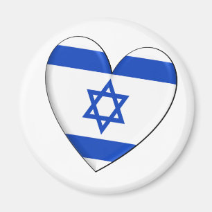Israel hjärtaflagga magnet