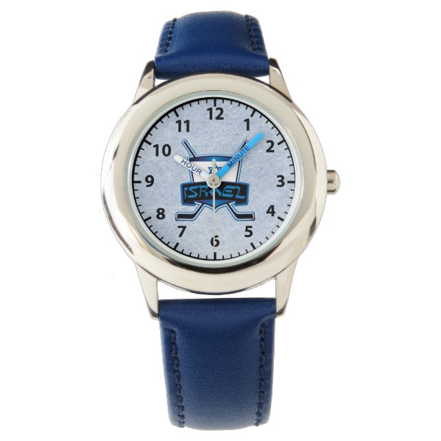 Israel Ice Hockey Logotyp Wrist Watch Armbandsur (Framsida)