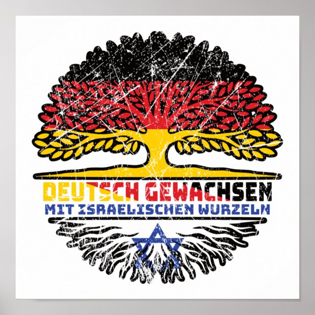 Israel Israelisch Deutsch Deutschland Baum Wurzel Poster (Framsidan)