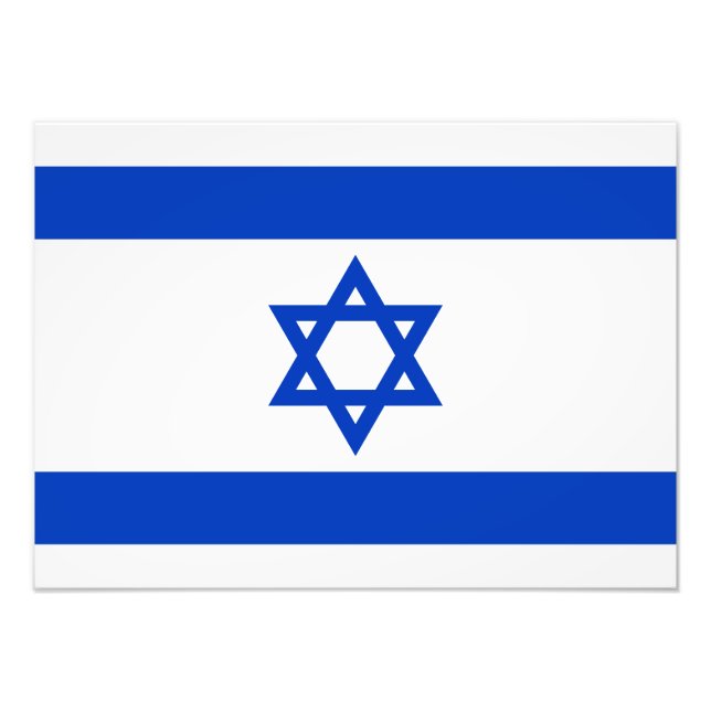 Israel - Israelisk Flagga Fototryck (Framsidan)