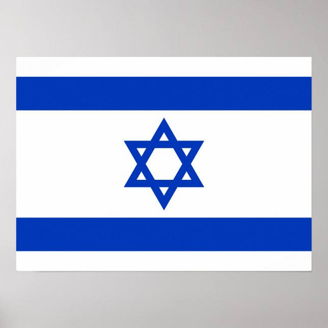 Israel - Israelisk Flagga Poster (Framsidan)