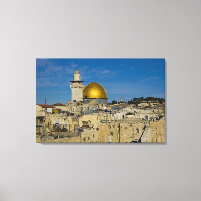 Israel, Jerusalem, Dome vid Sten Canvastryck (Framsida)