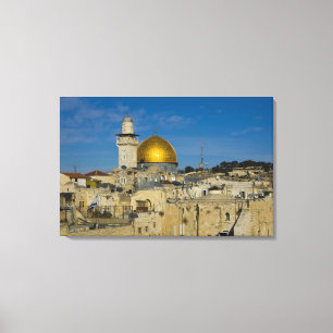 Israel, Jerusalem, Dome vid Sten Canvastryck