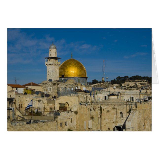 Israel, Jerusalem, Klippdomen Hälsningskort (Framsidan Horizontal)