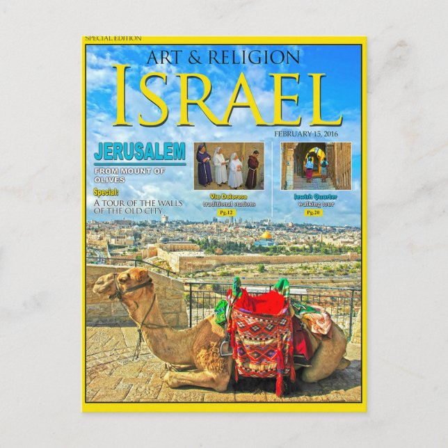Israel Jerusalem Vykort (Framsida)