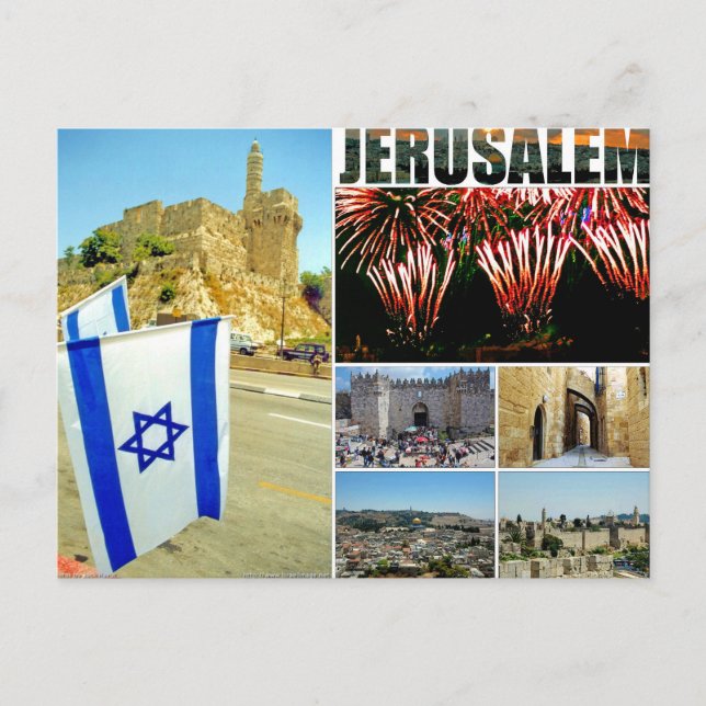 Israel Jerusalem Vykort (Framsida)