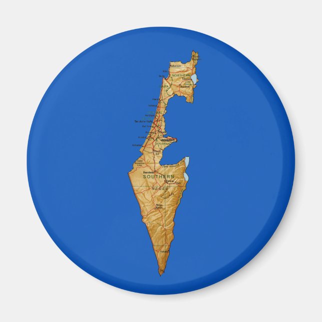 Israel Karta Magnet (Framsidan)