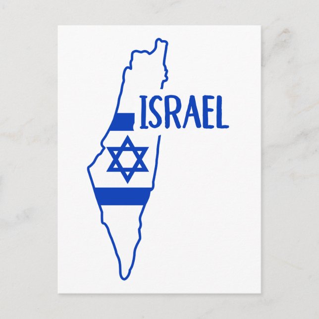 Israel karta vykort (Framsida)