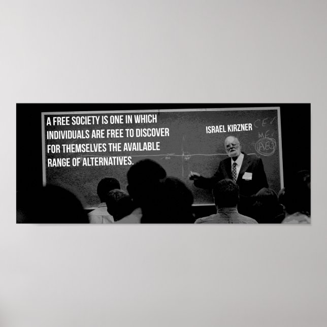 Israel Kirzner Austrian Libertarian Economics Poster (Framsidan)