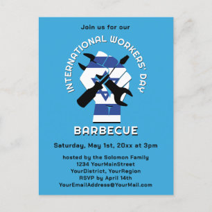 ISRAEL LABOR DAY Barbecue Inbjudan Vykort