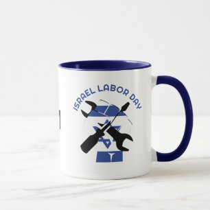 ISRAEL LABOR DAY Monogram israelisk Flagga Mugg