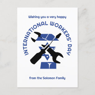 ISRAEL LABOR Internationell Workers DAY Vykort