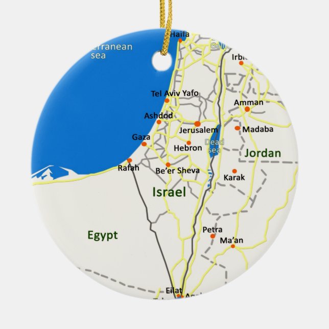 Israel map.JPG Julgransprydnad Keramik (Framsidan)