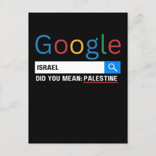 israel menade du Palestina forskning grafisk tee Vykort