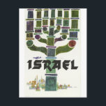 Israel, Menorah, vintage flygresa Vykort<br><div class="desc">Perfekt bild för din nya tryckdesign. Det kan vara en trevlig present eller "sista handen" för att dekorera hemmet.</div>