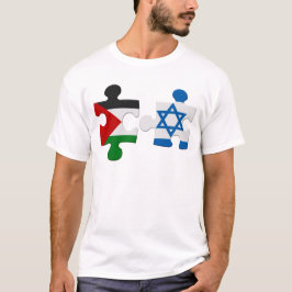 Israel och Palestinakonflikten Flagga Puzzle T-Shi T-shirt