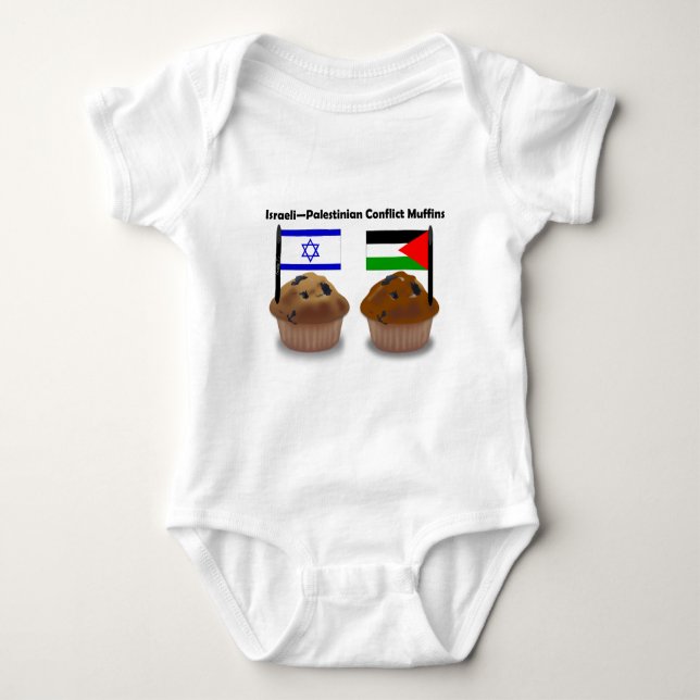 Israel-Palestinier konfliktmuffiner Tee Shirt (Framsida)