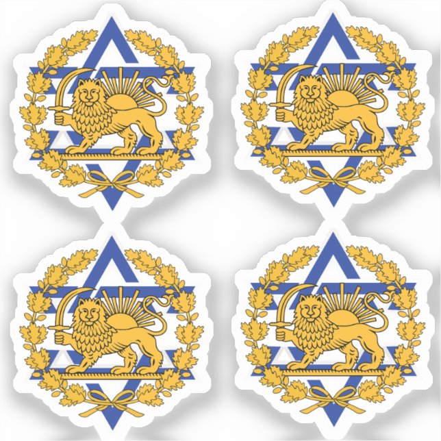 Israel Persiska Lejonet Klistermärken (Framsida)
