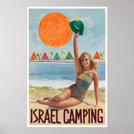 Israel Resemalmanacka Retro Campingplansch Vintage Poster