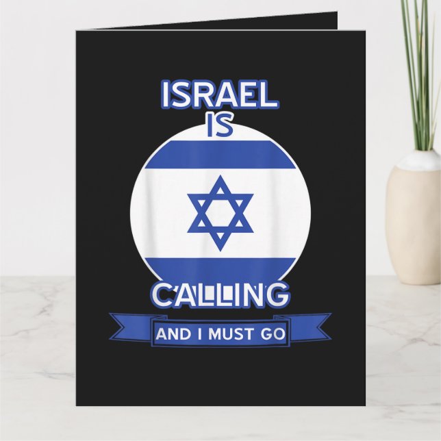 Israel ropar och jag måste åka  kort (Framsida)