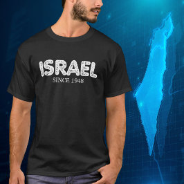 Israel sedan 1948, enkelt israeliskt Pride T Shirt