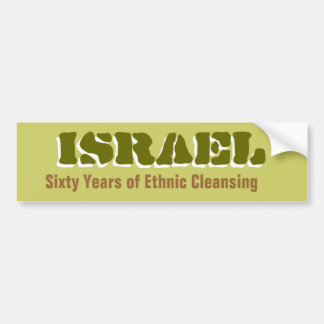 ISRAEL sextio år av etniska rentvå Bumperstick Bildekal