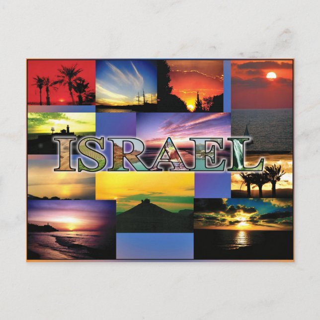 israel solnedgång vykort (Framsida)