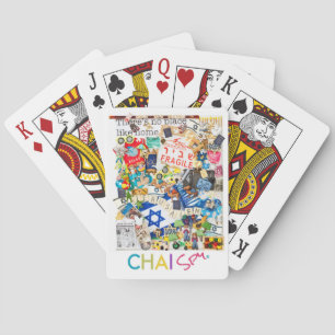 Israel som leker kort spelkort