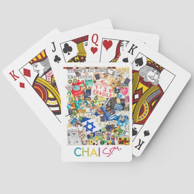 Israel som leker kort spelkort (Baksidan)