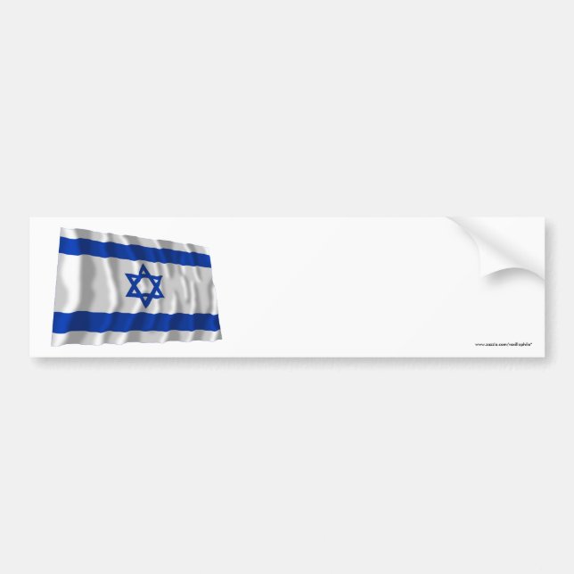 Israel som vinkar flagga bildekal (Framsidan)