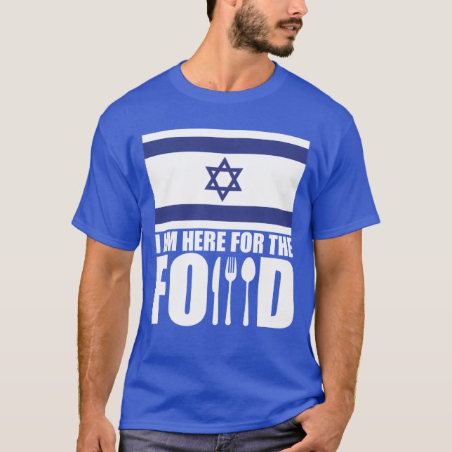 Israel souvenir mat resor vänner t shirt (Framsida)