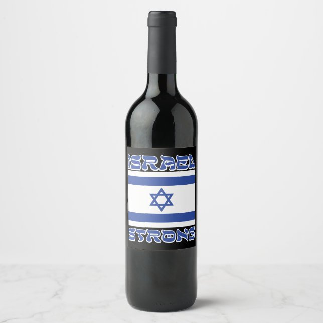 Israel Strong Vinflaska Etikett (Framsida)