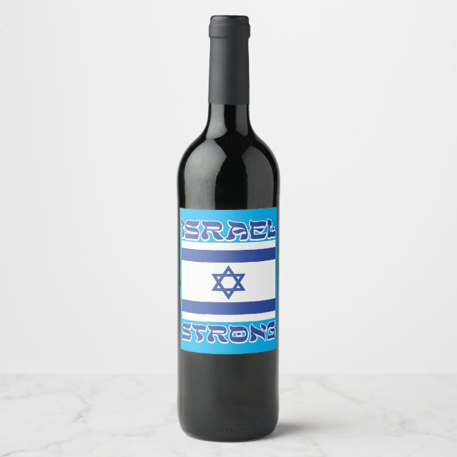 Israel Strong Vinflaska Etikett (Framsida)