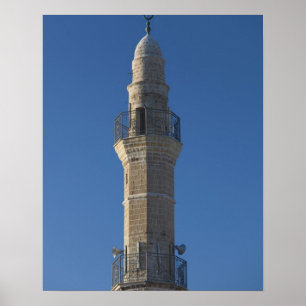 Israel, Tel Aviv, Jaffa, moské minaret Poster