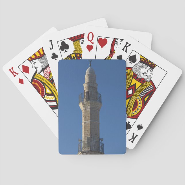 Israel, Tel Aviv, Jaffa, moské minaret Spelkort (Baksidan)