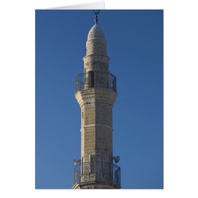 Israel, Tel Aviv, Jaffa, moskéminaret Hälsningskort (Framsidan)