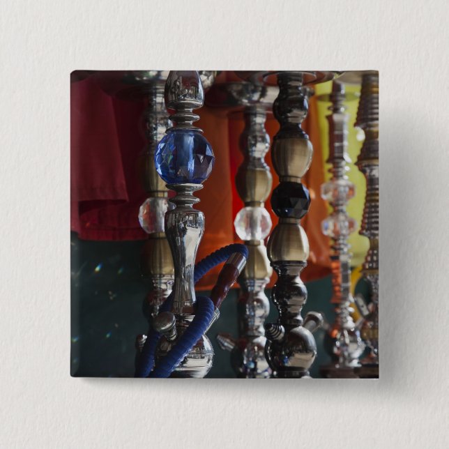 Israel, Tel Aviv, Jaffa, sheesha vatten rör Knapp (Framsida)