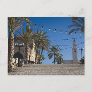 Israel, Tel Aviv, Jaffa, trappor, Gamla Jaffa Vykort