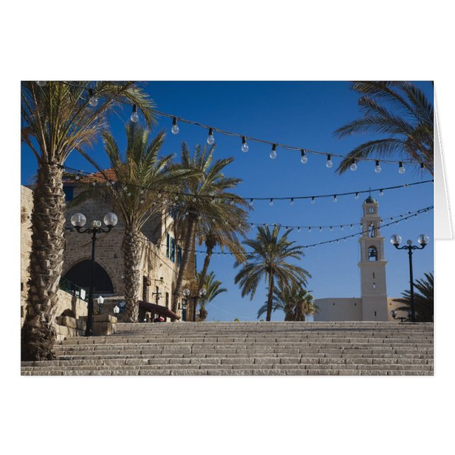 Israel, Tel Aviv, Jaffa, trappor, Old Jaffa Hälsningskort (Framsidan Horizontal)
